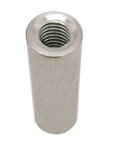 img 3 attached to 5-Pack Round Coupling Connector Nuts, 304 Stainless Steel Threaded Rose Joint Adapter (M5 X 25mm Length)