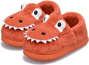 img 4 attached to 🦖 MARITONY Toddler Dinosaur Slippers - Durable Boys' Shoes for Enhanced Traction