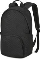 🎒 bagsmart laptop backpack for women, fits up to 15.6-inch notebooks, anti-theft business bag for work, school, college - black logo