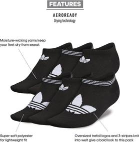 img 3 attached to 🧦 Revamp Your Sock Collection with adidas Originals Trefoil Superlite No Show Socks (6-pair)