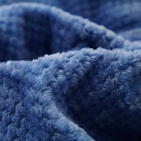 img 2 attached to Waffle Sherpa Fleece Throw Blanket by SOCHOW - Super Soft, Fuzzy, Warm, Lightweight 🧇 & Reversible Plush for Bed Sofa Couch - 60 x 80 Inches - Slate Blue