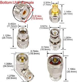 img 1 attached to 🔌 BOOBRIE 20 шт. Набор разъемов радиочастотных коаксиальных соединителей: полный набор адаптеров UHF для универсальных соединений UHF с разъемами SMA, BNC, N и F - женские и мужские коаксиальные адаптеры с женским разъемом