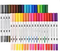 🎨 36-piece dual brush pen art markers set - colored fine point art marker, brush highlighter, and fine tip markers for beginners - journaling, drawing, and coloring book logo