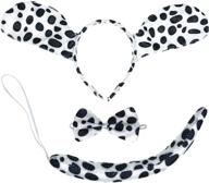 🐾 skeleteen dalmatian dog costume set: unleash your playful pup's halloween spirit! logo