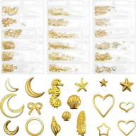 🌙 600 pieces alloy epoxy resin supplies with storage bag: moon, star, heart, shell, feather resin fillers - 18 themed styles for resin jewelry making logo