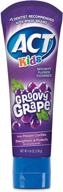 🍇 act kids anticavity fluoride toothpaste groovy grape, 4.6 oz logo