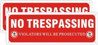 trespassing violators prosecuted security aluminum logo