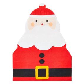 img 2 attached to 🎅 Christmas Paper Napkins Featuring Santa Claus - Ideal Holiday Party Supplies (4.6 x 6.25 In, Pack of 50)