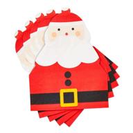 🎅 christmas paper napkins featuring santa claus - ideal holiday party supplies (4.6 x 6.25 in, pack of 50) logo