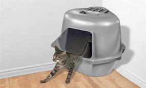 img 2 attached to 🐈 Van Ness Corner Enclosed Cat Pan, Silver, Large (CP9): The Perfect Solution for a Clean and Stylish Litter Box
