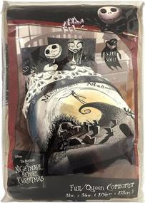 img 1 attached to 🌙 Official Disney Nightmare Before Christmas Moonlight Madness Full/Queen Comforter - Super Soft Reversible Bedding with Jack Skellington - Fade Resistant Polyester for Kids