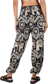 img 2 attached to Joob Joob Women's Flowy Boho 🐘 Pants: Comfy and Casual Elephant Pajama Lounge