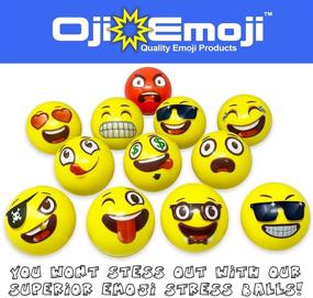 img 1 attached to 🎉 Оджи-Моджи комплект из 12 шариков против стресса Emoji - маленькие подарки на рождественскую ночь для детей, игрушки для снятия стресса, игрушки для детей-фиджетов, сжимаемые мячики для терапии - идеально подходят для людей с особыми потребностями, тревожности, СДВГ, аутизма, мотивации и тимбилдинга.