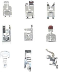 img 1 attached to 🧵 15-Piece Domestic Sewing Machine Snap-On Presser Walking Foot Kit for Brother, Singer, Babylock, Janome, Pfaff, Kenmore, Riccar, Necchi by BIGTEDDY