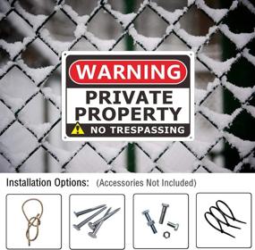 img 1 attached to 🚫 Ultimate Defense: Trespassing Private Property Aluminum Weatherproof Solution