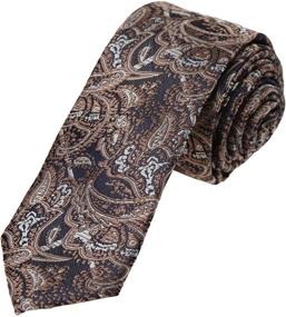 img 4 attached to 👔 Patterned Slim Necktie Microfiber Skinny Tie With Box - Dan Smith