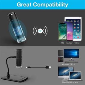 img 3 attached to Upgraded Wireless Digital Microscope: 50X to 1000X WiFi USB Camera with 1080P FHD, Stand & Carrying Bag - Compatible with iPhone, iPad, Samsung Galaxy, Android, Mac, Windows