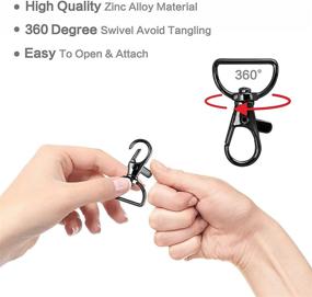 img 1 attached to 80-Count Lanyard Swivel Snap D-Ring Hooks 1.5" Length X 0.75" Width - Ideal for Crafts and Purse Hardware