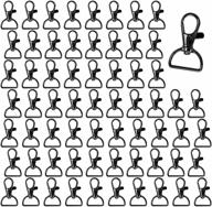 80-count lanyard swivel snap d-ring hooks 1.5" length x 0.75" width - ideal for crafts and purse hardware logo