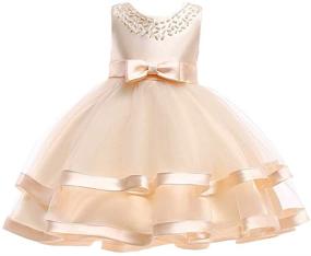 img 4 attached to 👗 COMISARA 6M-9T Kids Pageant Flower Girl Dress: Perfect Party & Wedding Attire for Little Girls