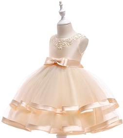 img 3 attached to 👗 COMISARA 6M-9T Kids Pageant Flower Girl Dress: Perfect Party & Wedding Attire for Little Girls