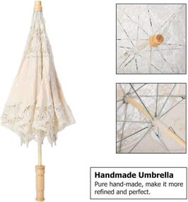 img 1 attached to Delaman Umbrella Handmade Embroidery Photography Umbrellas