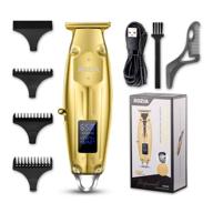 ✂️ roziapro professional hair clippers for men - t-blade hair trimmer kit with all metal beard trimmer, rechargeable & cordless with led display logo