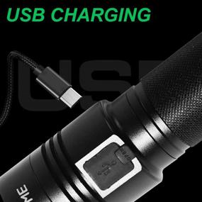 img 2 attached to 🔦 AHOME V3 UV Blacklight Flashlight: USB Rechargeable, 10W 395nm Ultraviolet LED Lamp with 5000mAh Battery for Scorpion Detection and Pet Urine Detection