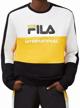 fila bravo sweatshirt white black men's clothing for active logo