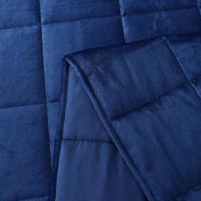 img 1 attached to 🛌 Premium Solid Stitched Oversized Weighted Blanket for Ultimate Comfort - Micromink Microfiber Throw with Box Stitching - Twin, Queen, King, Cal King Sizes - Calming and Cozy - 15lbs, 20lbs, 25lbs - Soft Blanket in Cal King, Chocolate Shade
