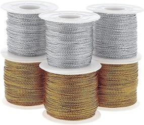 img 4 attached to 💎 High-Quality Jewelry Making String Cord Set: 100 Yards, Gold and Silver, 6-Pack