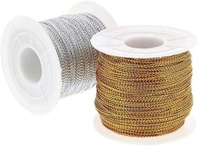 img 1 attached to 💎 High-Quality Jewelry Making String Cord Set: 100 Yards, Gold and Silver, 6-Pack