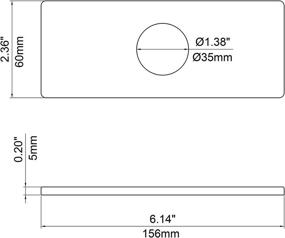 img 2 attached to Homary Rectangle Rectangular Escutcheon Replacement