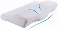 🌍 подушка из памяти формы travelease contour: гипоаллергенная подушка для шеи из бамбукового угля для облегчения боли в шее, для спящих на боку и на спине. логотип