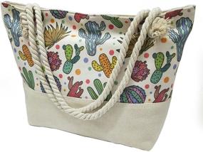 img 2 attached to We Oversize Beach Waterproof Canvas Women's Handbags & Wallets