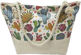 img 4 attached to We Oversize Beach Waterproof Canvas Women's Handbags & Wallets