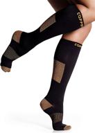 🧦 copper-infused compression socks for nurses - comfortable design, ideal for women's muscle and joint recovery - small-medium size логотип