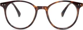 img 4 attached to 👓 Vintage Round Eyeglasses SJ2113 by SOJOS - Blue Light Blocking Glasses for Women and Men