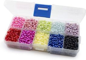 img 2 attached to 🎨 Enhance Your Craft Projects with the Summer-Ray 4mm Assorted Color Flat Back Pearl in Storage Box Set 1"