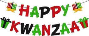 img 4 attached to 🎉 Блестящий красный черный зеленый праздничный баннер Happy Kwanzaa для африканского наследия - украшения для вечеринки в стиле праздника Happy Kwanzaa - праздничное украшение для фестиваля Happy Kwanzaa