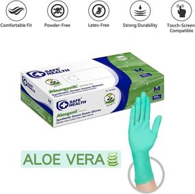 img 3 attached to Aloegenii Gloves Medium Vera Medical Disposable Free Powder Clinic Nursing Food Cleaning