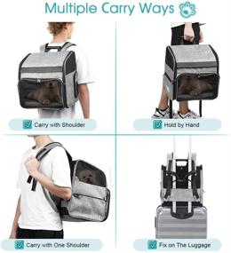 img 2 attached to 🐶 Youthink Dog Backpack Carrier - Airline Approved Pet Carrier Bag with Mesh for Small Dogs Cats Puppies - Comfortable Cat Backpack Bag for Hiking, Travel, Camping, and Outdoor Activities