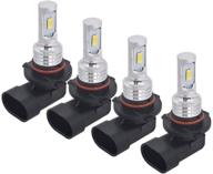 enhanced visibility for toyota corolla 2001-2013: 9005/hb3 high beam & 9006/hb4 low beam led headlight bulbs kit logo