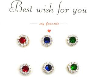 img 2 attached to 💎 Hypoallergenic Zirconia Birthstone Earrings: Finest Jewelry for Girls