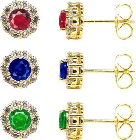 img 4 attached to 💎 Hypoallergenic Zirconia Birthstone Earrings: Finest Jewelry for Girls