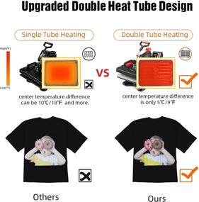 img 2 attached to 👕 TUSY Heat Press Upgrade, Intelligent 12’’x15’ Swing Away Heat Press Machine with Memory Function for 3 Modes - Ideal Sublimation Heat Press for T-Shirts and Pillows