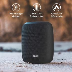 img 2 attached to 🔊 iHome PLAYPRO Black – Waterproof Bluetooth Speaker, IP67 Rated, Rechargeable 20hr Battery, Outdoor EQ Mode & Durable Acoustic Weave (Model iBT700B)