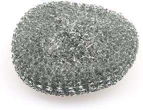 img 2 attached to 🧽 12-Pack of Large Stainless Steel Sponges: High Quality Metal Scrubbers and Scouring Pads