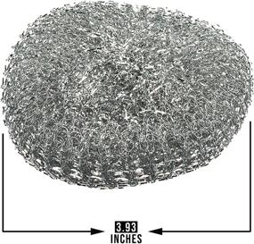 img 1 attached to 🧽 12-Pack of Large Stainless Steel Sponges: High Quality Metal Scrubbers and Scouring Pads