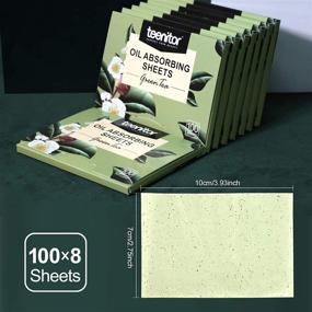 img 3 attached to 🍃 Teenitor 800 Counts Natural Green Tea Oil Control Film - Absorbing Sheets for Oily Skin Care: Blotting Paper to Remove Excess Oil and Shine